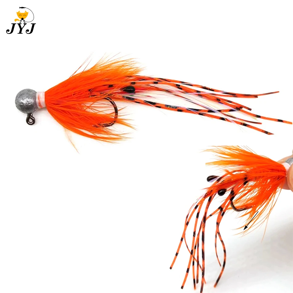 New Bionic Shrimp fly hook 4# 3.5g for Micro-object auxiliary hook soft worm jig Lure Hook Jig Head Fishing Tackle Hooks