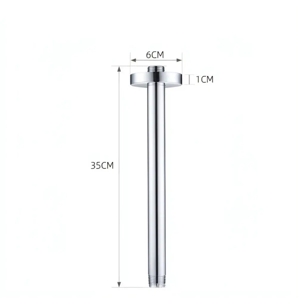 Ceiling Mounted Shower Arm Stainless Steel Round Rainfall Pipe Chrome Plated Bathroom Showering Accessory Tool