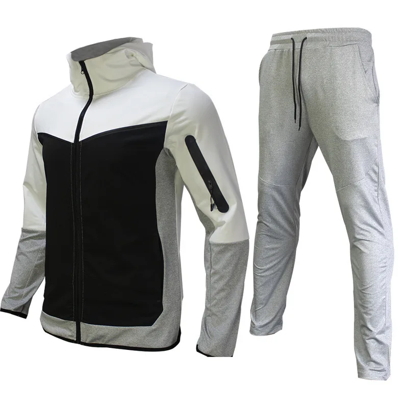 Men\'s Spring Casual Tracksuits Sportswear Jackets+Pants Two Piece Sets Male Fashion Jogging Suit Outfits Gym Fitness Clothes