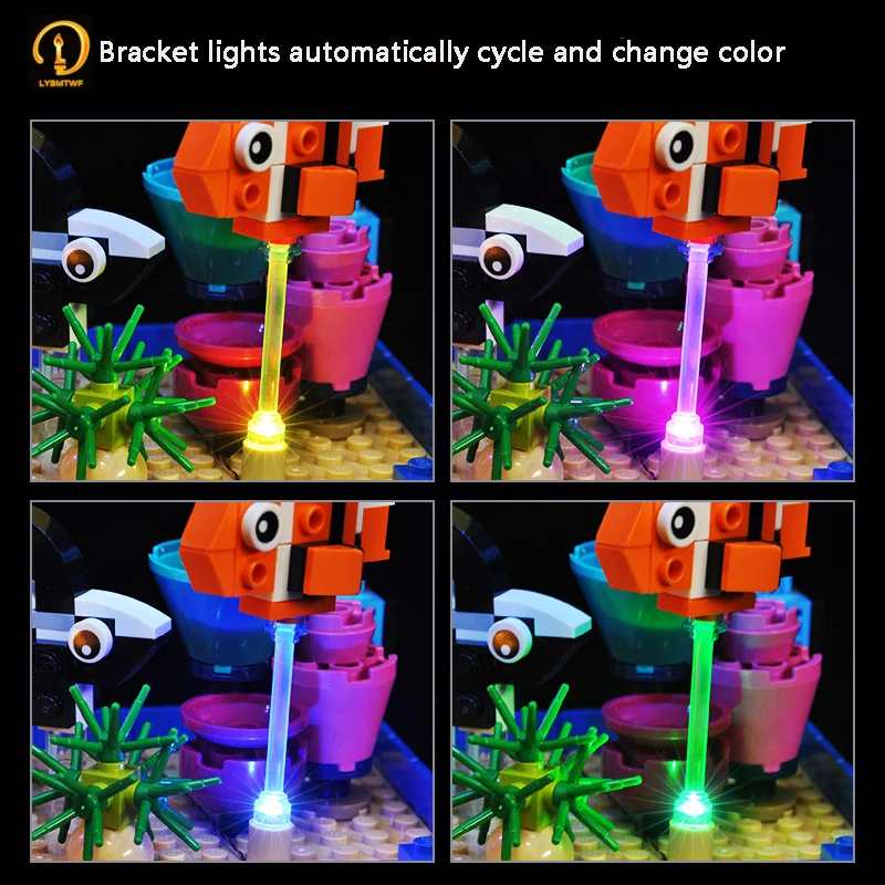 LYBMTWF LED Lights For 31122 Creator 3-in-1 Fish Tank Decorative Lamp With Battery Box (Not Include Lego Building Blocks)