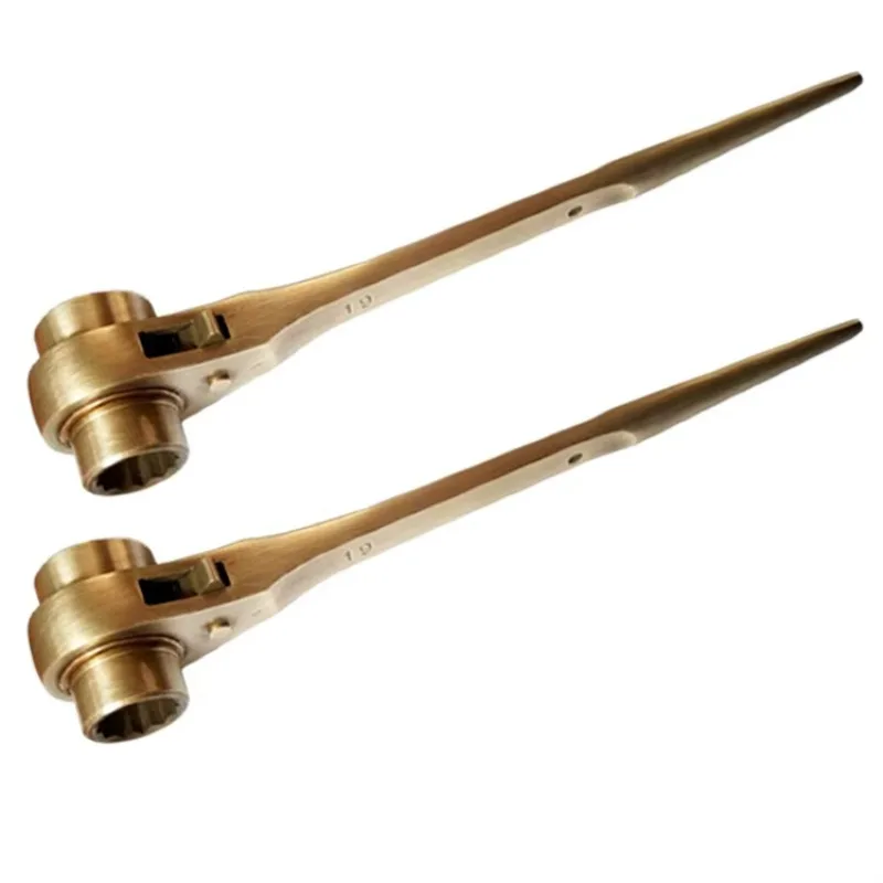 Beryllium copper ratchet box wrench is a spark-free hex wrench with a 12-pointed ring wrench
