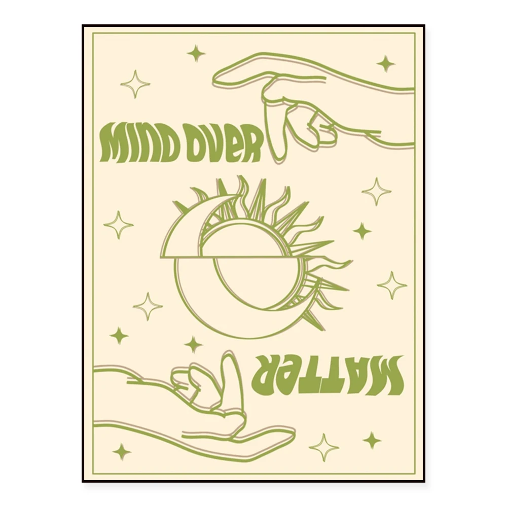 Palmistry, vintage fortune teller print, minimalist celestial art, retro tarot style, old gypsy magic wall art decor poster