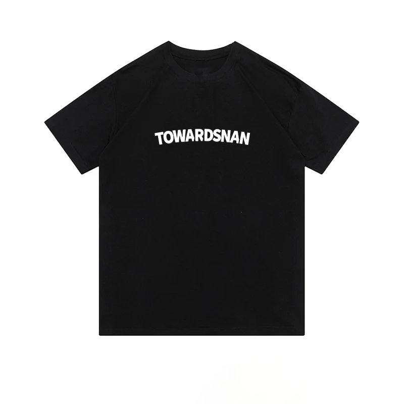 

2025 new mens and womens short-sleeved t-shirt simple printed Hong Kong style couple pure cotton shoulder t-shirt summer