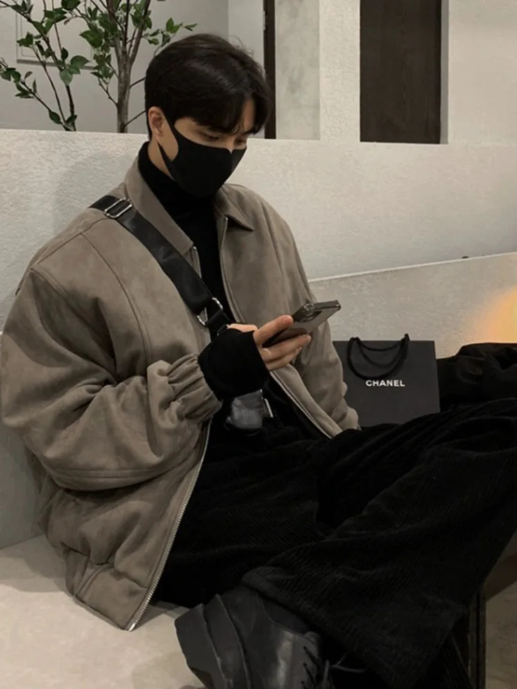 

Retro American ort Jaet Men's Spring Autumn Sle Haome Pilot Coat Trendy Brand Trendy Collar irt Youth ular