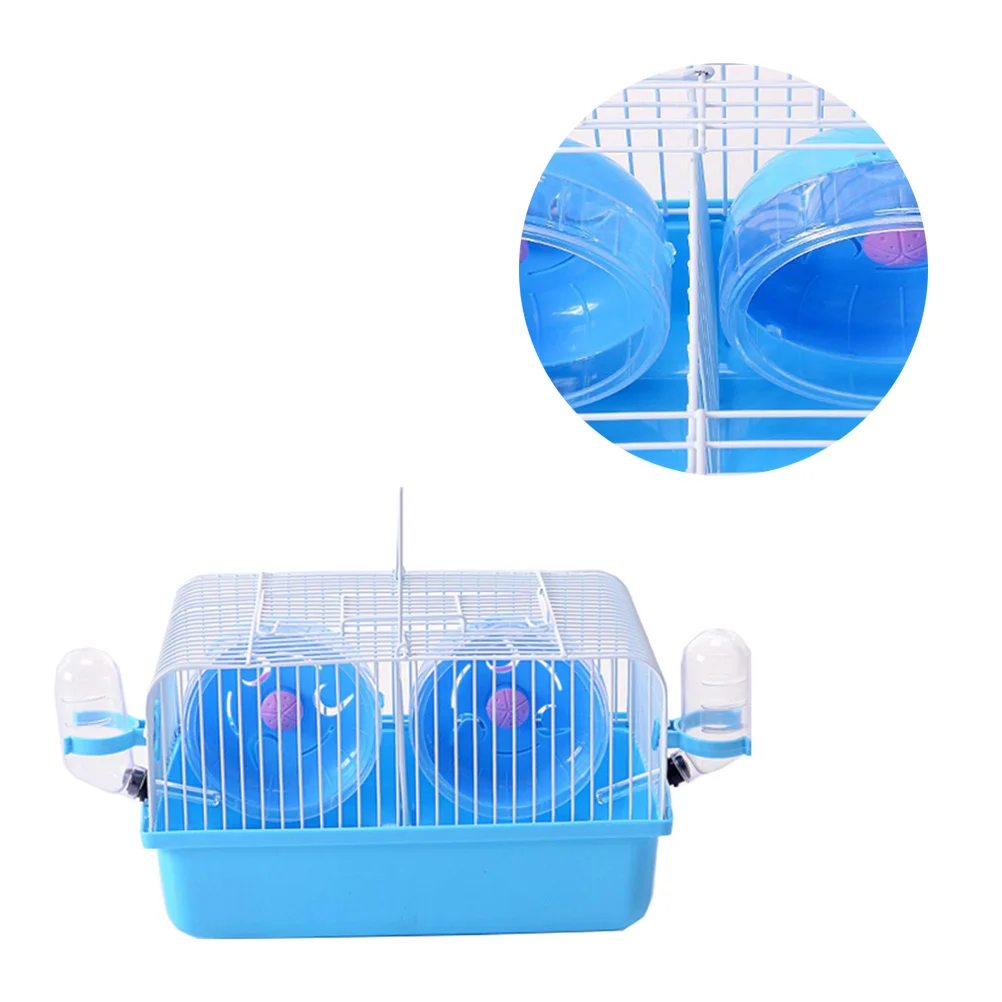 

Delicate Hamster Dating cage Two Mice Fighting Isolation Cage for Pet Blue hamster cage pet cage small animal cage