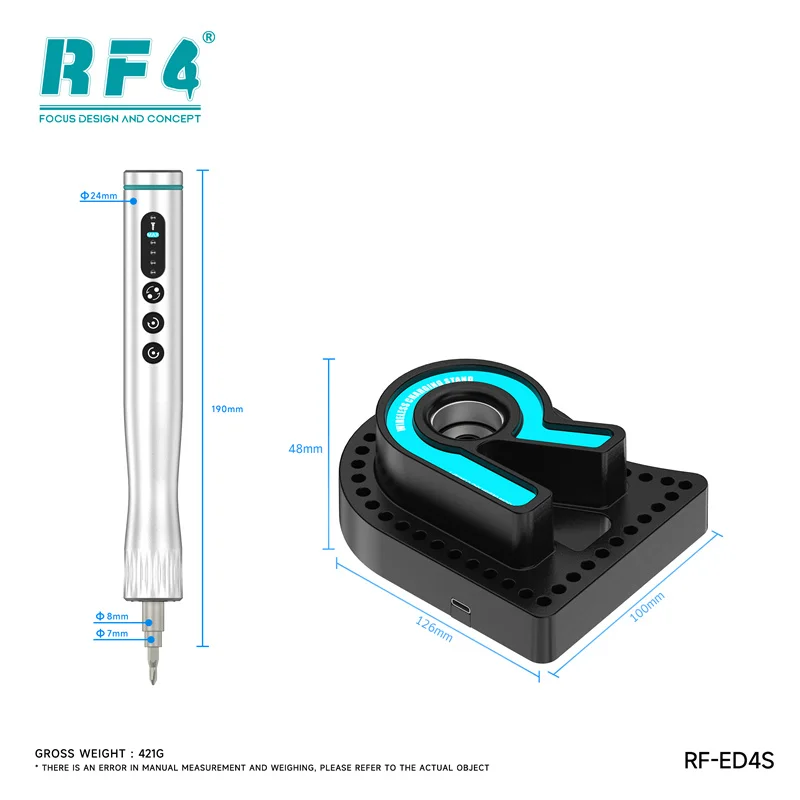 RF4 RF-ED4 & RF-ED4S Multi-function ไขควงไฟฟ้าชุด 42 Bits 4-speed ซ่อมโทรศัพท์มือถือเครื่องมือถอดชิ้นส่วน