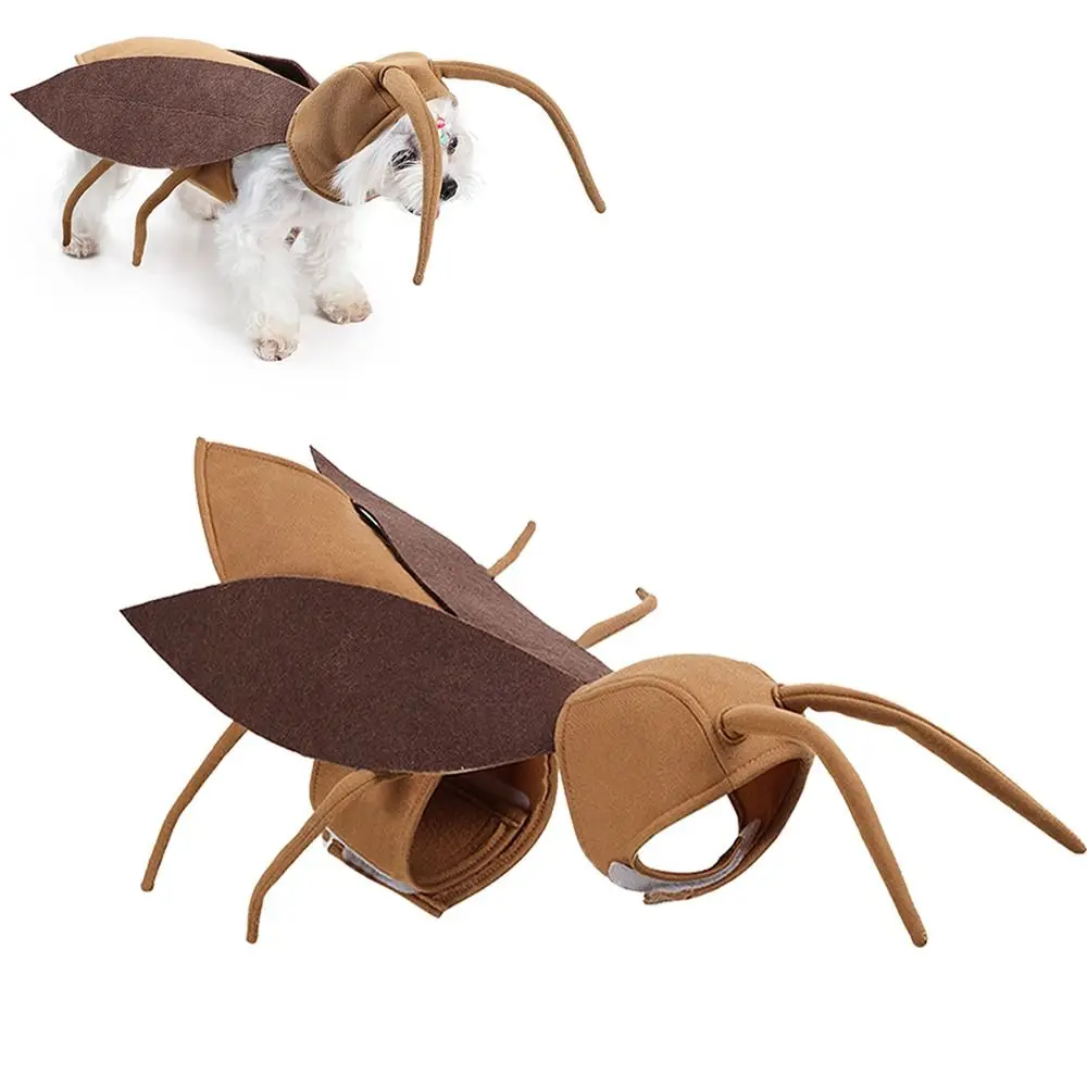 

Breathable Cat Cockroach Costume Realistic Soft Funny Kitten Cape Craft Set Funny Decorative Insect Pet Cosplay Suit Holidays