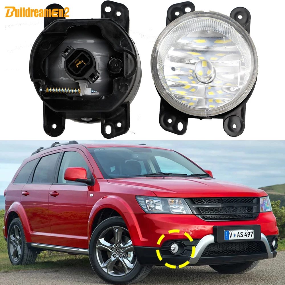 2X21 Вт PSX24W Автомобильные светодиодные противотуманные фары дневного света, аксессуары белого цвета для Fiat Freemont (345_) 2011 2012 2013 2014 2015