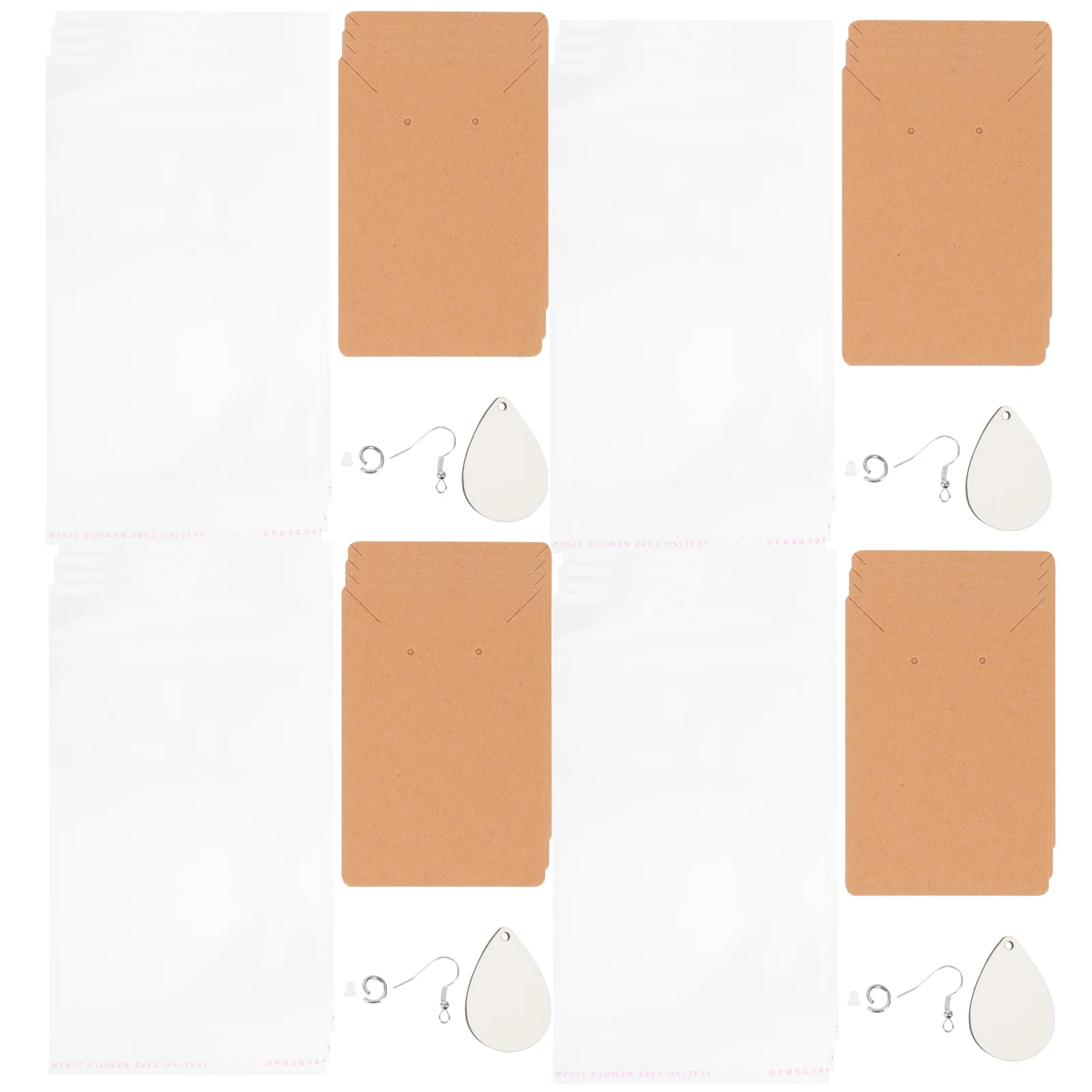 1Set Ear Ring Set Handmade Sublimation Blanks DIY Earring Pendants Unfinished Wooden Studs for Craft Jewelry Making Supplies