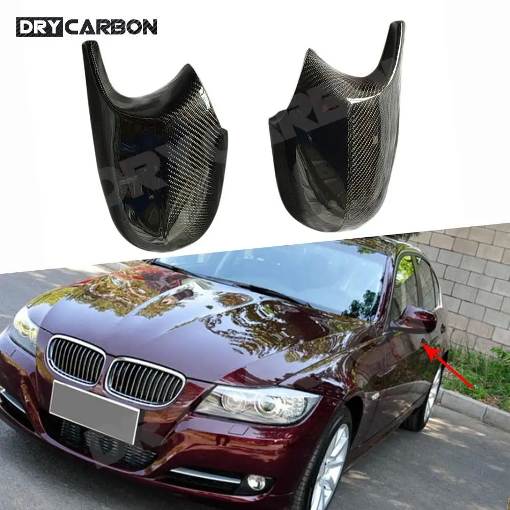 

Боковая крышка зеркала заднего вида из углеродного волокна, накладка на корпус, наклейка для BMW 3 серии E90 2008 2009 2010 2011, обвесы зеркал из АБС-пластика