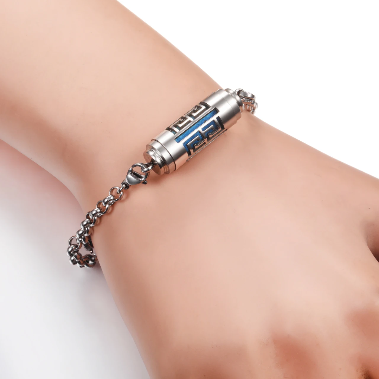 2024 أنماط جديدة سوار الفولاذ المقاوم للصدأ الروائح قلادة قابل للتعديل زيت طبيعي الناشر امرأة العطور المناجد مجوهرات #6