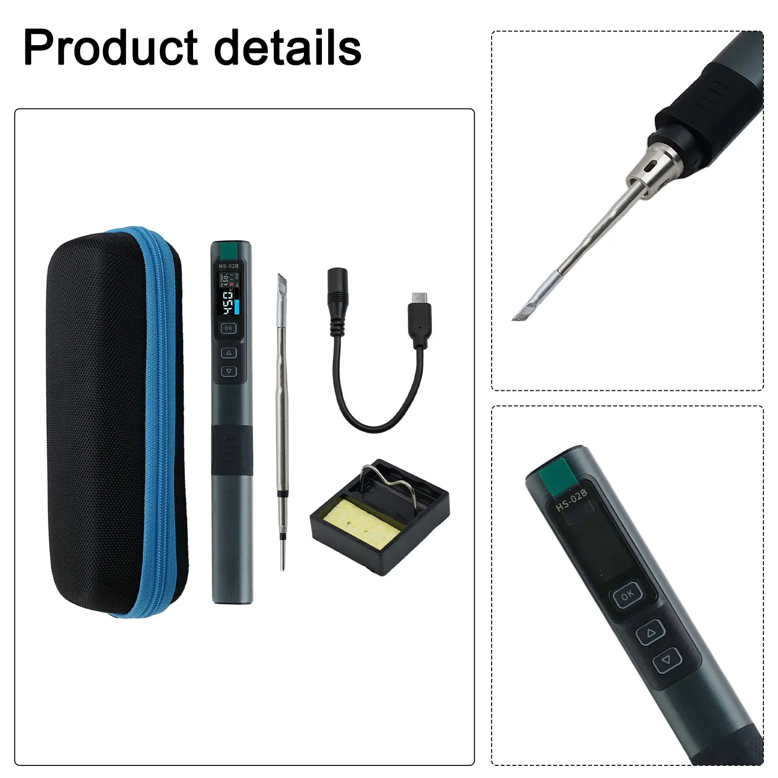 Efficient HS02B Electric Soldering Iron Featuring Static Protection Device and Precise Temperature Control for Safe Operation