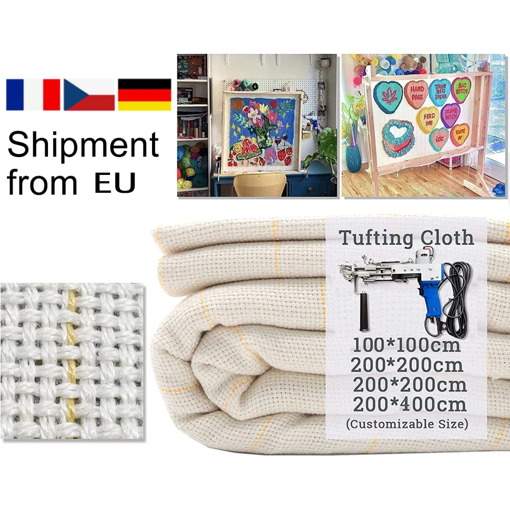 a*-Tufting Fabric Cloth Primary Tufting Cloth Backing Fabric For Carpet Weaving Knitting Rug Tufting Gun Embroidery Fabric^