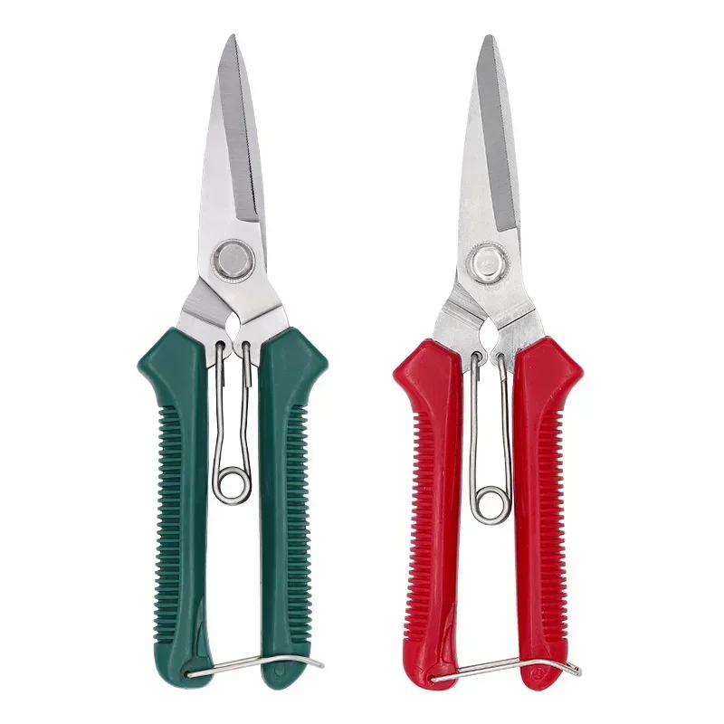 1pcs Straight Head Pruning Shears Non-slip HandleStainless Steel Outils Manuels Household Bonsai Garden Scissors Pruing Shear
