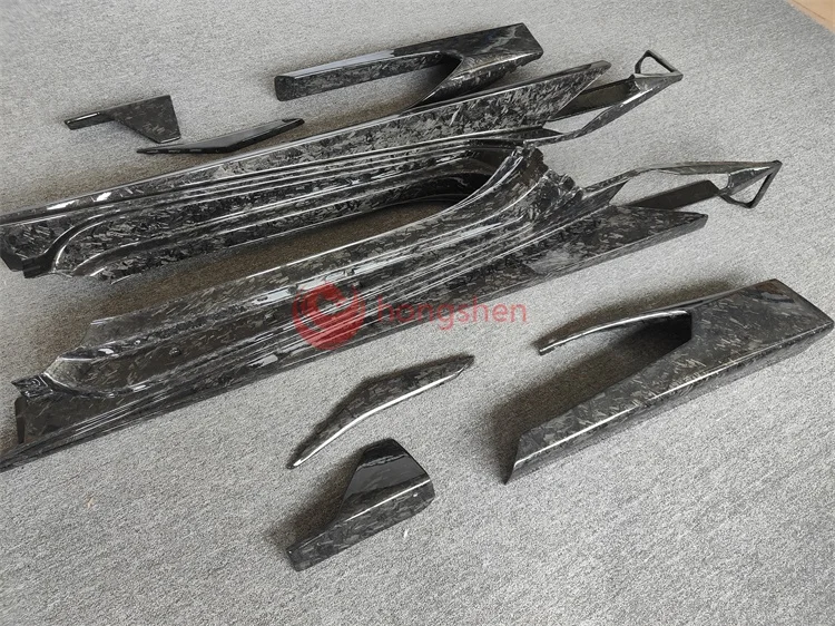 High quality forged carbon fiber M-style side skirt extension for Lamborghini Huracan LP610-4 LP580 body kit