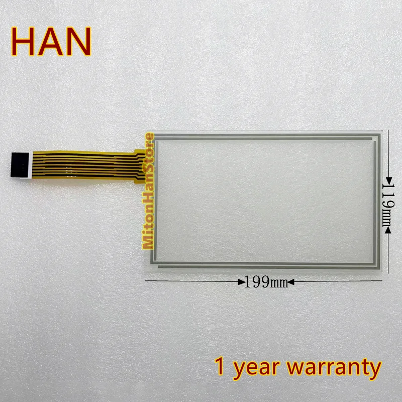 جديد لـ Trimble 76786-XX-SP Rev A TPI # 1395-001 Rev C محول رقمي زجاجي بشاشة تعمل باللمس 199 مم * 119 مم