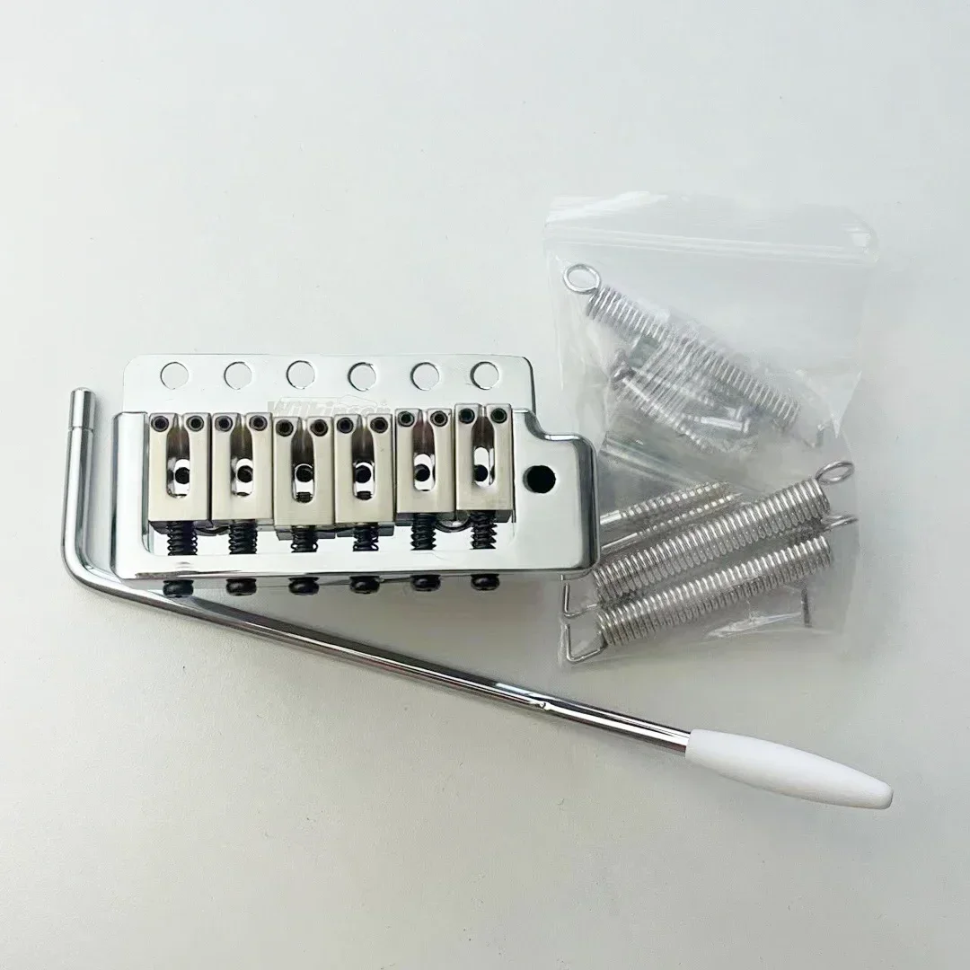 

Electric Guitar Fixed Tremolo System Bridge WOV09 Chrome Silver 6 Screws Guitar Accessories