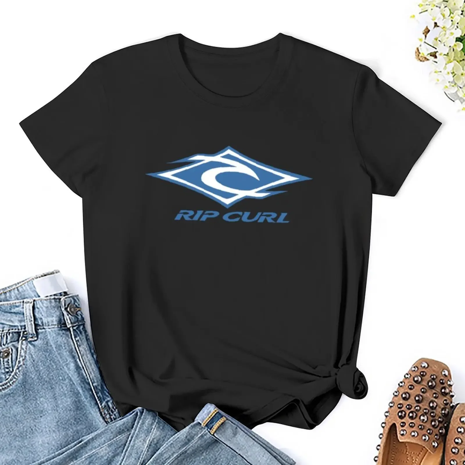 SURFING-RIPCURL LOGO T-Shirt vintage ubrania oversize plus size topy letnie najlepsze ubrania dla kobiet