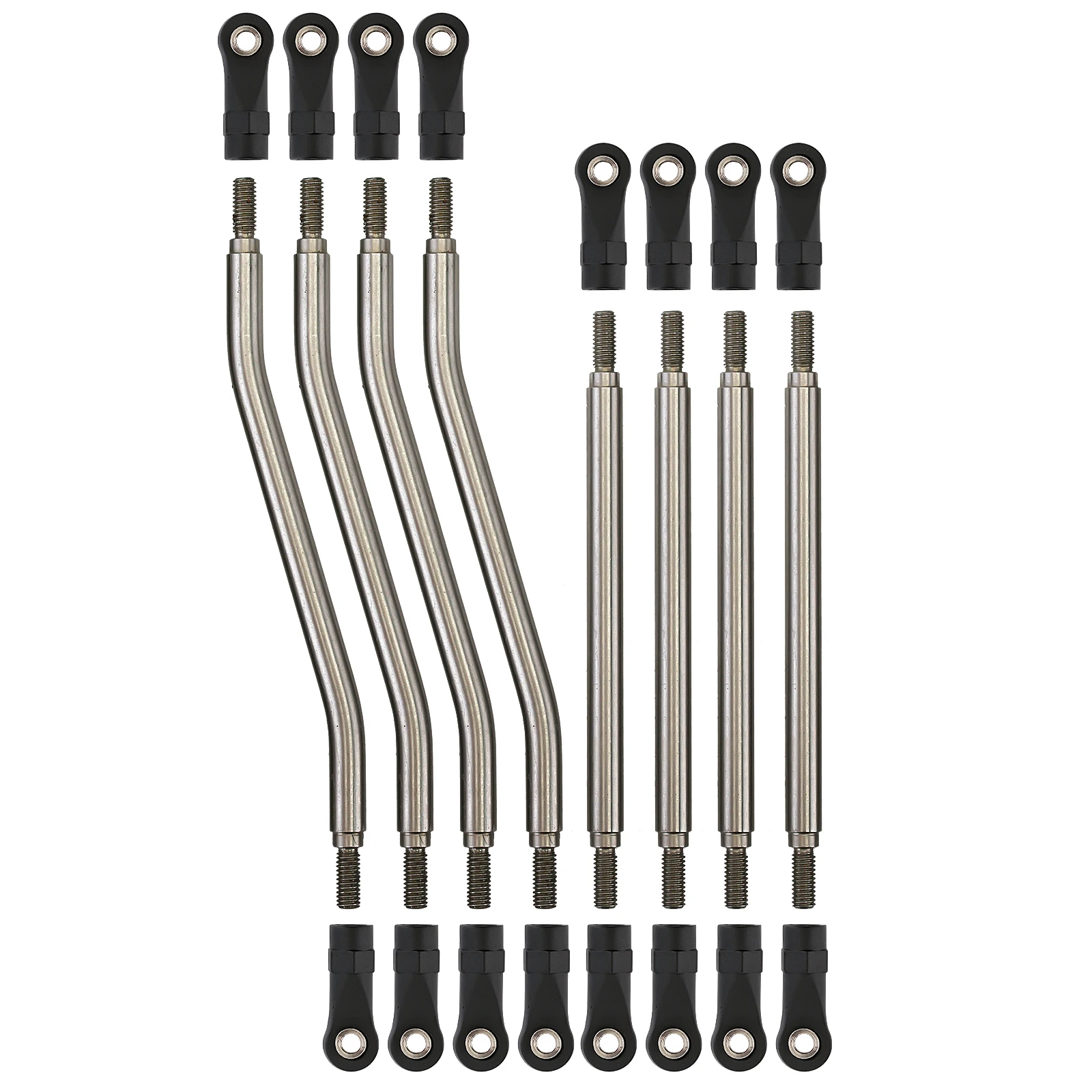 INJORA 8pcs/set Metal Steel Link Plastic Rod End for RC Car Crawler Axial Capra 1.9 UTB AXI03004