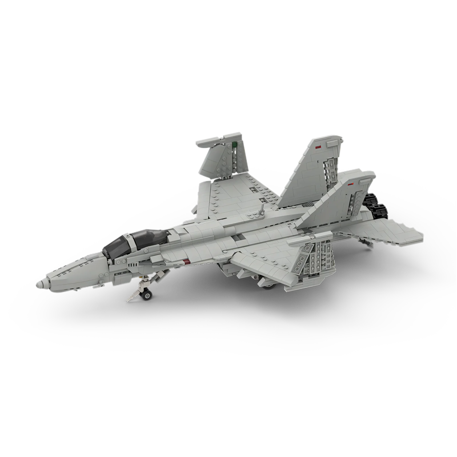 Military Building Blocks MOC-112205 F/A-18F SUPER HORNET Combat Aircraft 1/35 Scale Boy Bricks Airplane Model Gifts Toys 1807Pcs