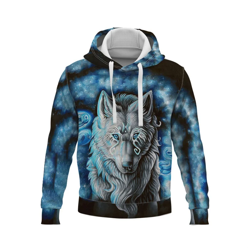 

Wolf Hoodie Men/Women Fashion Oversized Hoodies Vintage Sweats Coat Animal Sweatshirt Coat Hooded Pullover Owl Tracksuit Winter