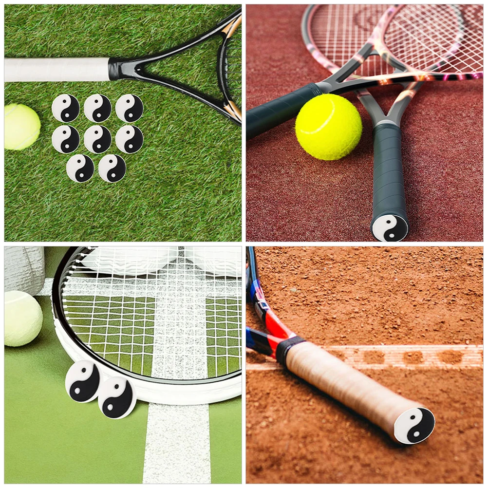 

6Pcs Tennis Racket Vibration Dampener Silicone Shock Absorber for Improved Control Tennis Accessories Silicone Racket Damper