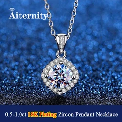 18K Plating Pendant S925 Sterling Silver D Color VVS1 Zircon Necklace for Women As Shinning As Diamond Wedding Jewelry