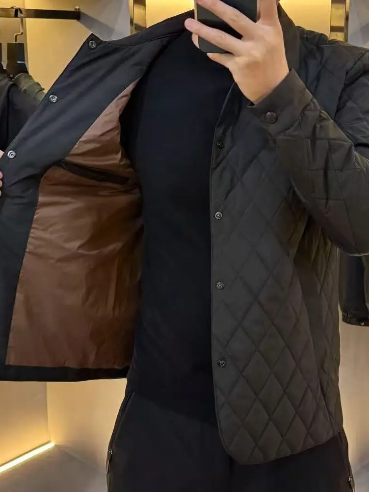 

Men's Cotton Jaet 25340 Faionable Busin Casual Thin Cotton Stuffed Spring Autumn New Arrival Stand Fit Long Sve