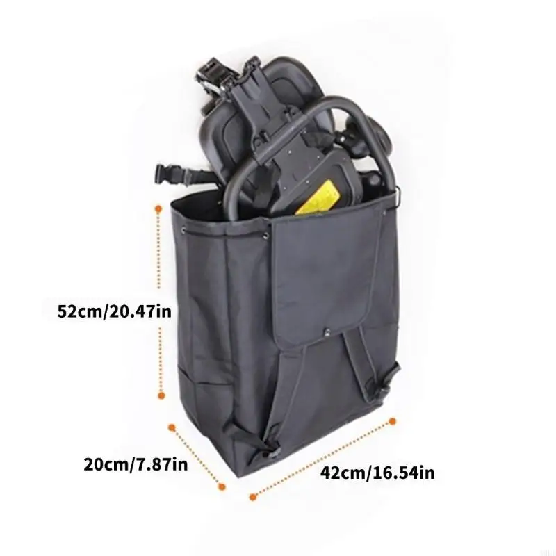 

Strollers Bag Adjustable Shoulder Strap Easy Carry Large Capacity Storage Backpack Splashproof Backpack for Most Pram