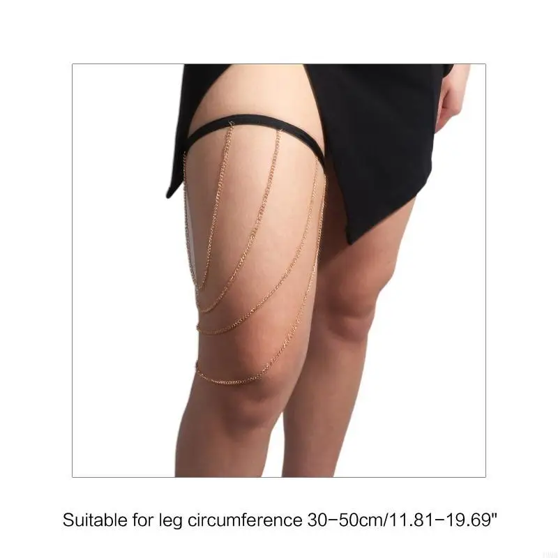 Catena multistrato Catena per gamba Catena per corpo sexy estiva per coscia Gioielleria per l'uso quotidiano 49MB