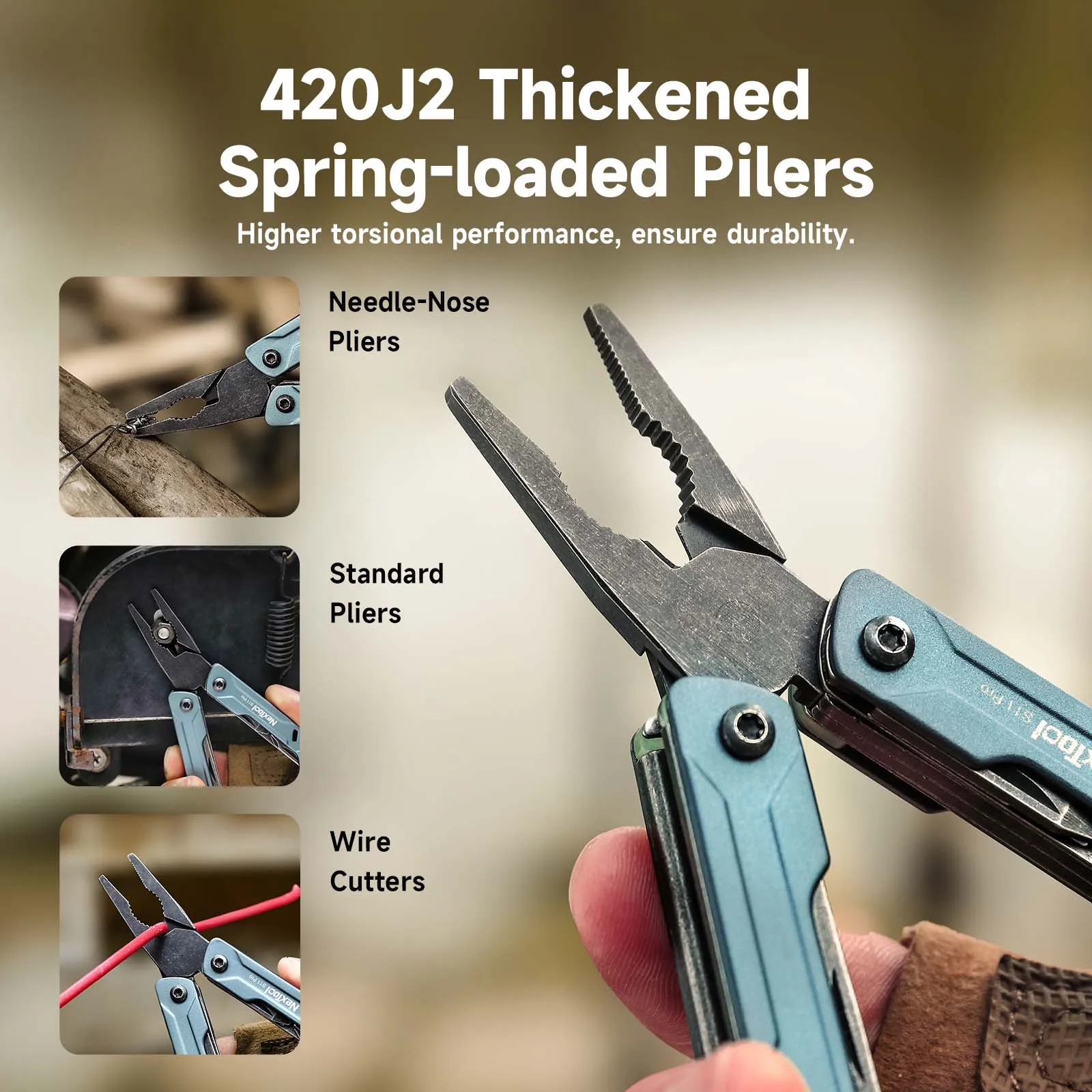 NexTool S11 Pro كماشة بحار صغيرة 12 في 1 أداة متعددة سكين جيب أدوات قابلة للطي قواطع الأسلاك EDC بطاقة دبوس مفك مقص