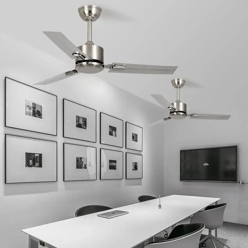 52 inch large wind iron leaf simple industrial retro ceiling fan dining room living room electric fan without lamp