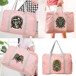 Foldable Travel Bag Water Proof Luggage Skull Series Print Shoulder Pack Nylon Casual Handbag Fashion Large Capacity Tote Packs