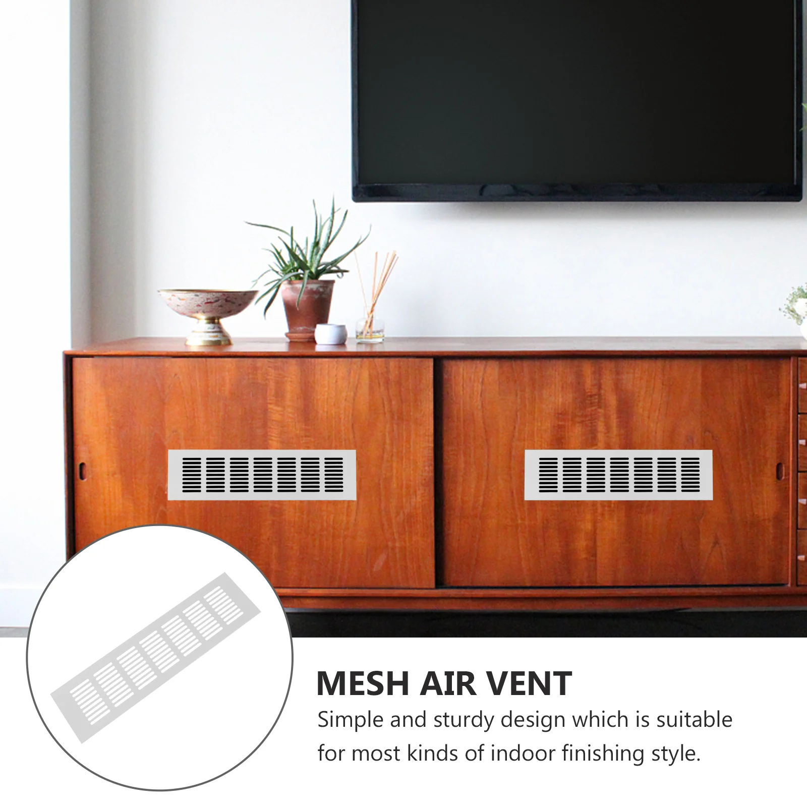 Fan Breathable Mesh Decorative Cover Blower Air Vented Rack Adjustable Silver Aluminum Alloy Ventilation
