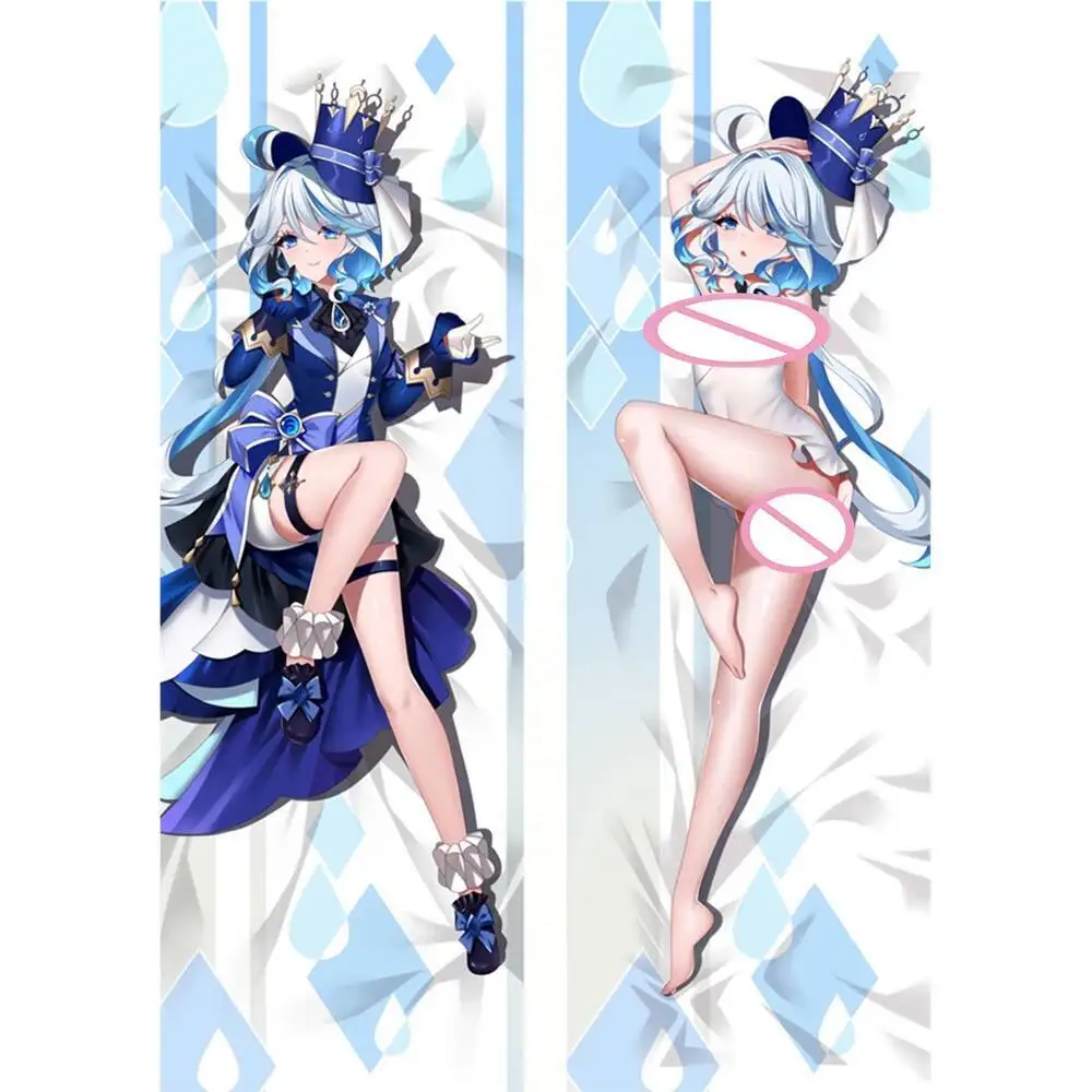 Dakimakura Furina (Genshin Impact) Himejima Anime Body Hing المخدة مع الوسائد الطويلة حول المحيط