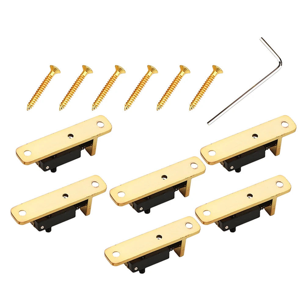 

3 Pcs Electric Guitar Bridge Saddle Replacement Parts Metal Repair Kit Accessories Black GA1219 Guitar Components