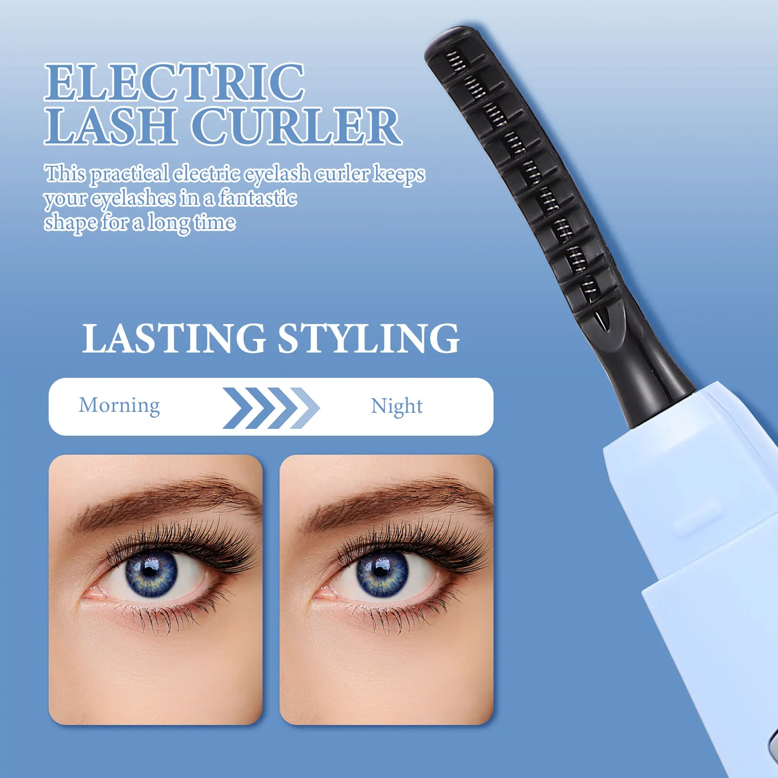 

Eyelash Curler Intelligent Heating Eyelash Tool Fast Preheating Practical Eyelash Curling Device