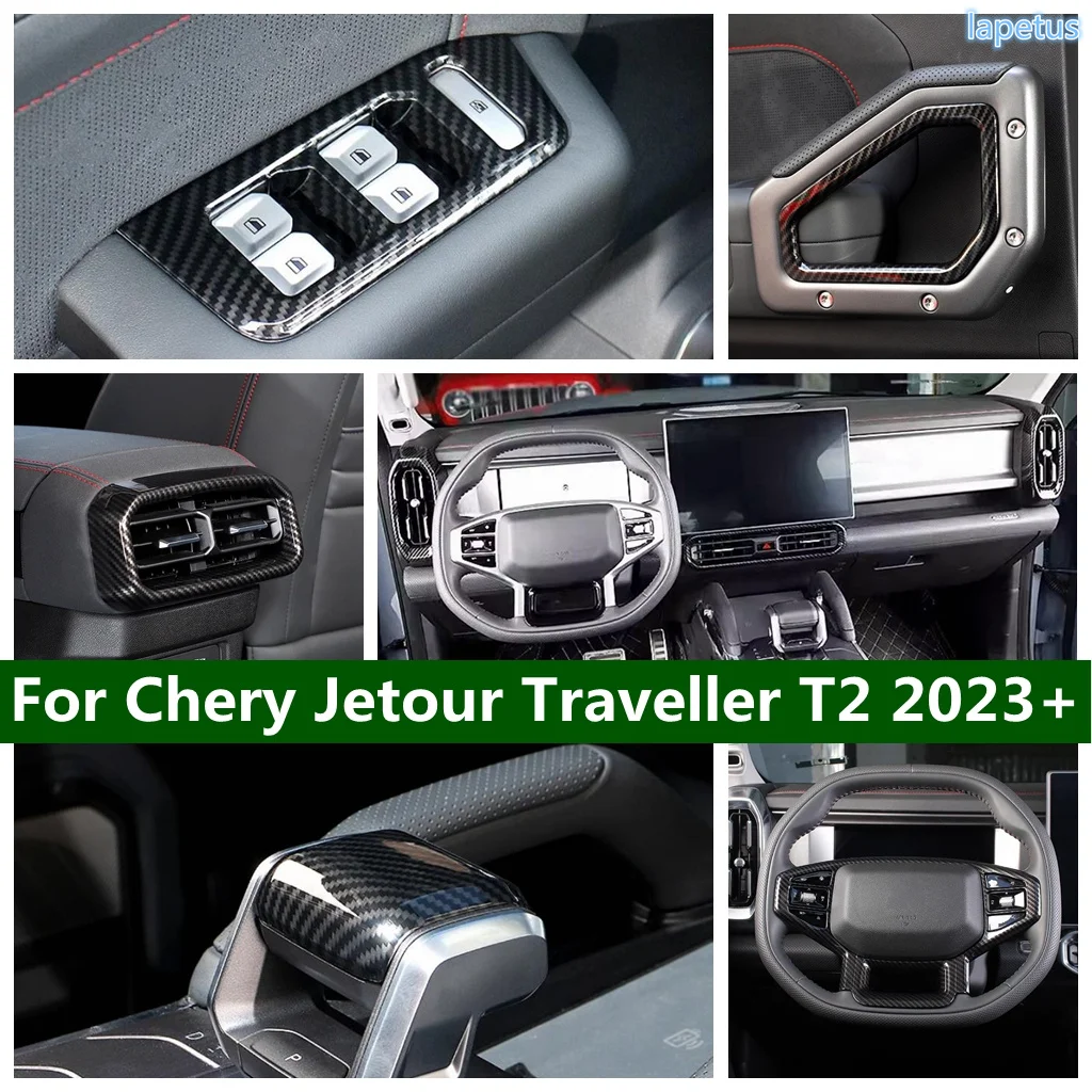 

Gear Shift Decor Head Window Lift Button Air Vent AC Outlet Steering Wheel Cover Trim For Chery Jetour Traveller T2 2023 2024