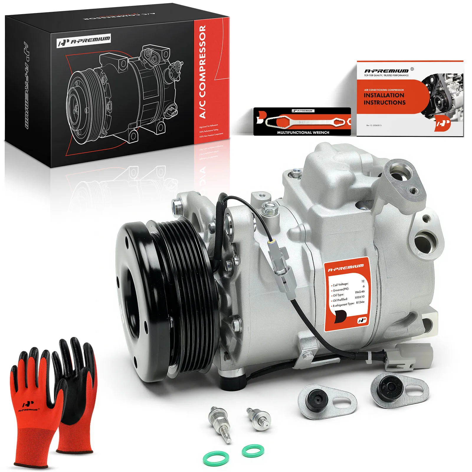 A-Premium AC Compressor with Clutch for Lexus IS300 2001-2005 GS300 1998-2005
