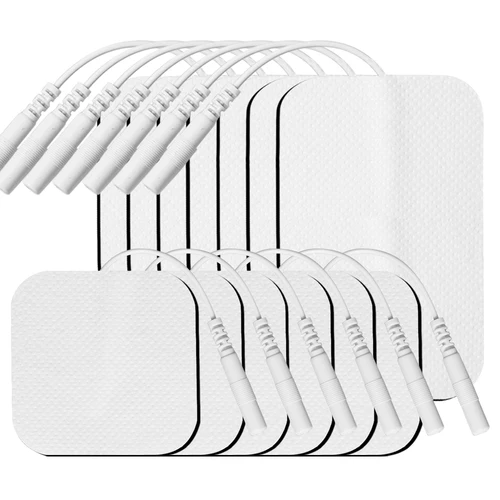 Imagen 1 del producto Almohadillas de electrodos Tens, parches eléctricos de Gel para acupuntura, masajeador de fisioterapia, pegatina estimuladora muscular EMS, 10/20/50 Uds.