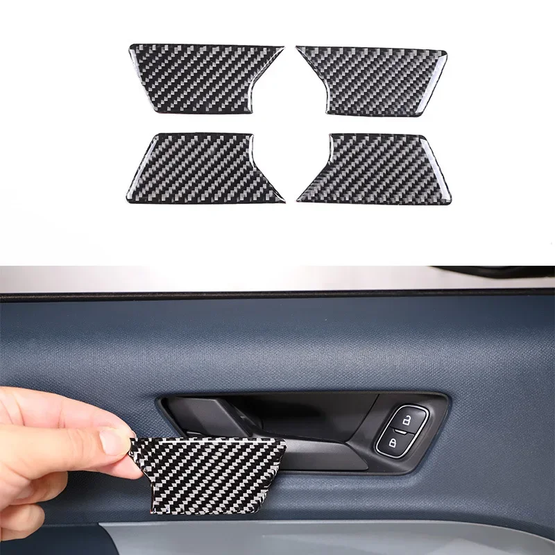 

Car Door Bowl Cover For Ford Maverick 2022 Inner Trim Carbon Fiber Sticker Decoration Styling Accessories