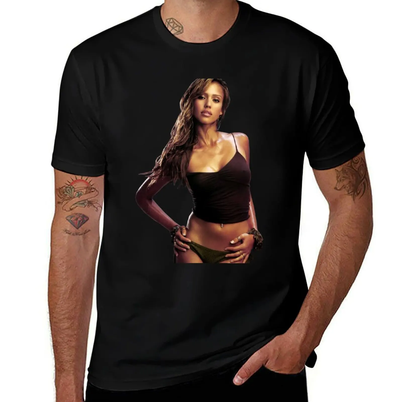 

t t quality T-Shirt Jessica shirts tshirt for luxury high graphic brand T-Shirt shirts man sexy man Alba
