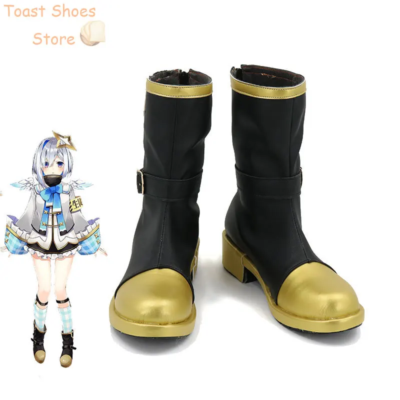 

Amane Kanata Cosplay Shoes Vtuber Cosplay Props PU Leather Shoes Halloween Carnival Boots Costume Prop