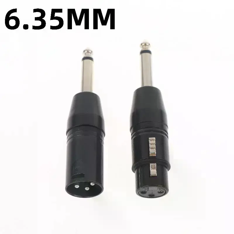 1/2Pcs Headphone Microphone Power Amplifier Guitar Adapter 6.35mm Mono Male To XLR 3Pin Female/Male Audio Plug Converter