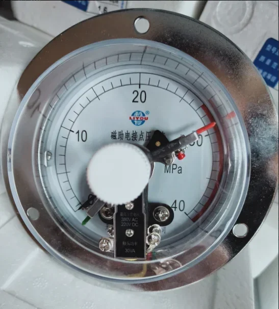 

Wuxi Liyou Instrument 0-40/60mpa Hydraulic Axial Magnetic-Assisted Electric Contact Pressure Gauge YXC100-III