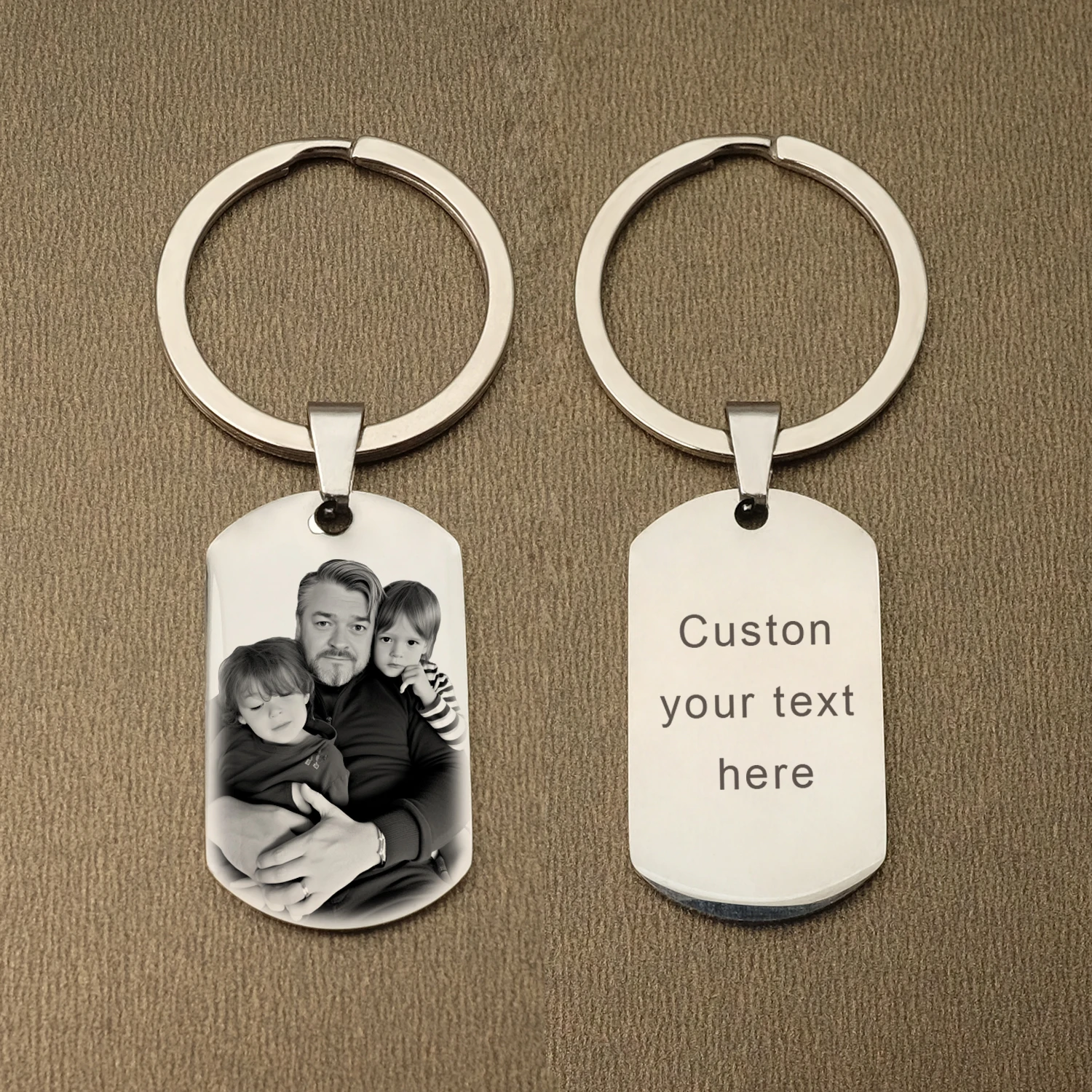 Personalized Keychain Best Dad Ever Gifts Custom Photo Name Keychain Father Boyfriend Husband Gifts Drive Safe I Need You Here