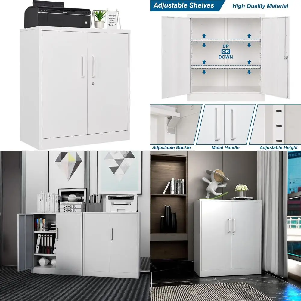 

Металлический шкаф-локер на 36 ячеек с замком, 2-дверный, для дома, офиса и гаража (белый)