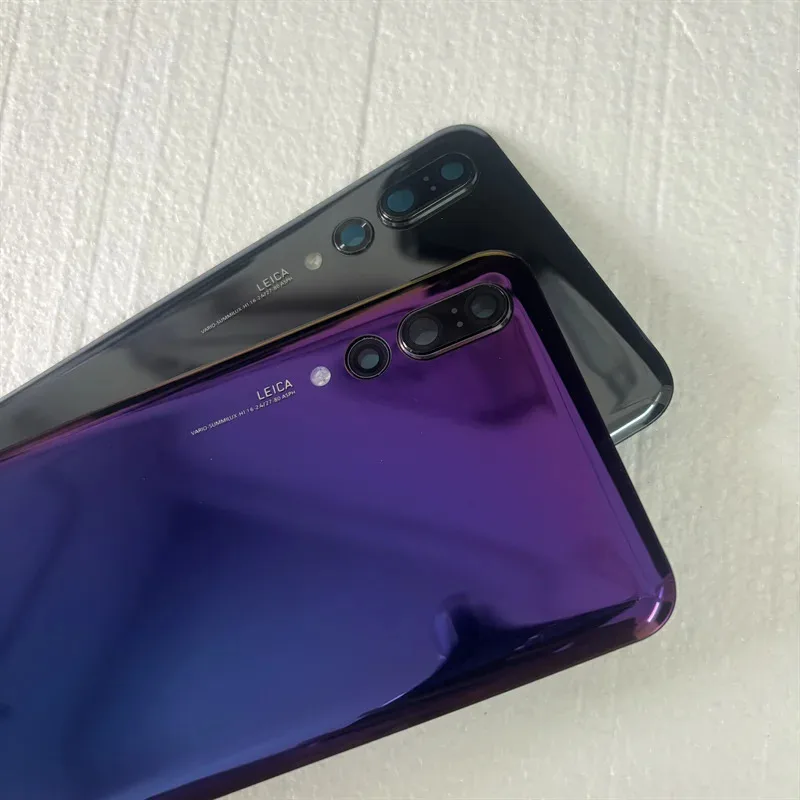

For Huawei P20 Pro Battery Cover Back 3D Glass Panel Rear Housing Case with Camera Glass Lens Replacement Parts