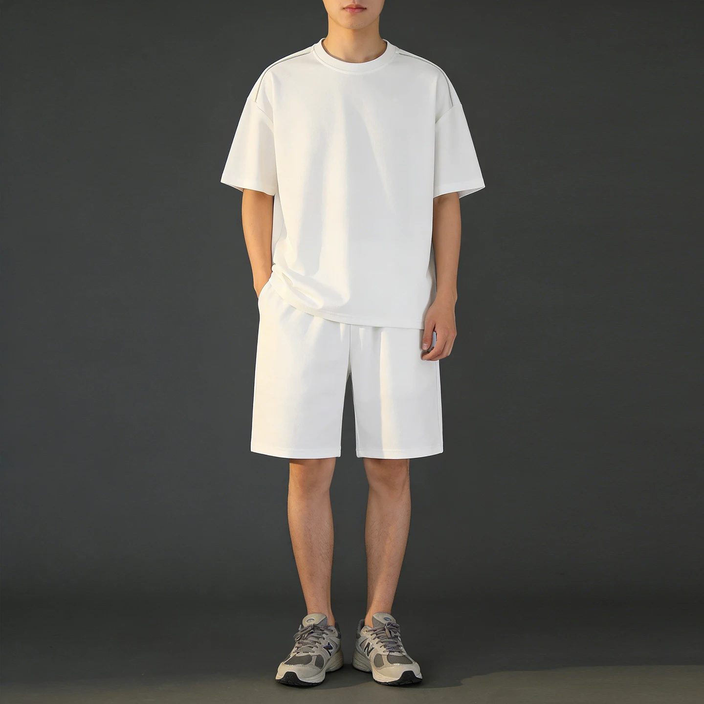 

New Men's Crewneck Short Sleeve T-Shirt 2026 Summer Youth Outwear Loose Casual Tops & Tees Sports Two-Pieces Tracksuit Clothing