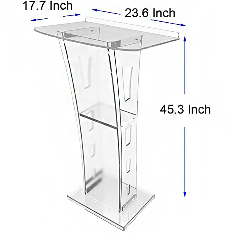 Acrylic Podium Plexiglass Pulpit School Church Lectern Modern Clear Thick Acrylic Podium Lectern Church Pulpit